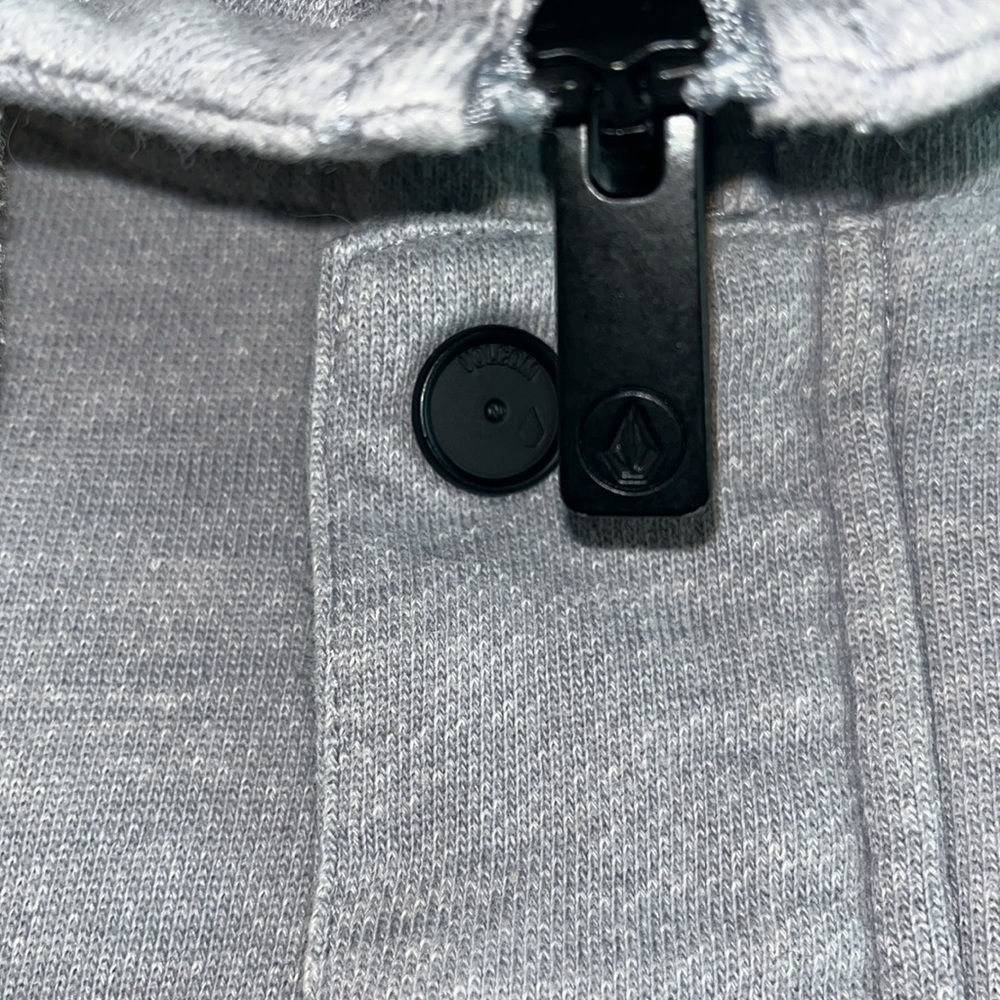 Volcom Navy Paint & Gray Color Block Pullover Hoo… - image 6